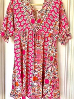 New Elings Feminine Dress Gorgeous Floral Print and Colors XL